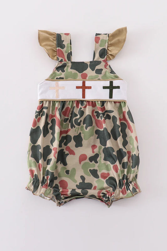 Camouflage Cross Embroidery Bubble