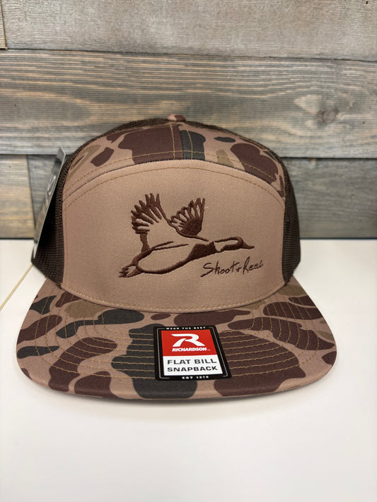 Shoot & Reel Bark Duck Camo Brown Mallard Flatbill Hat