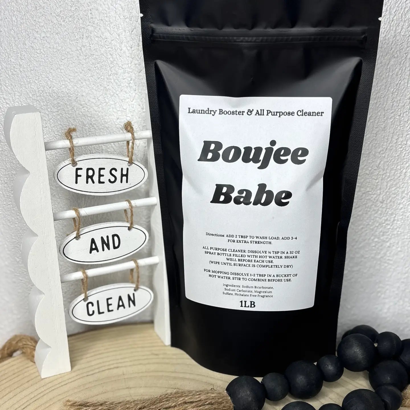 Pink August Boujee Babe Laundry Powder & All Purpose Cleaner 1lb