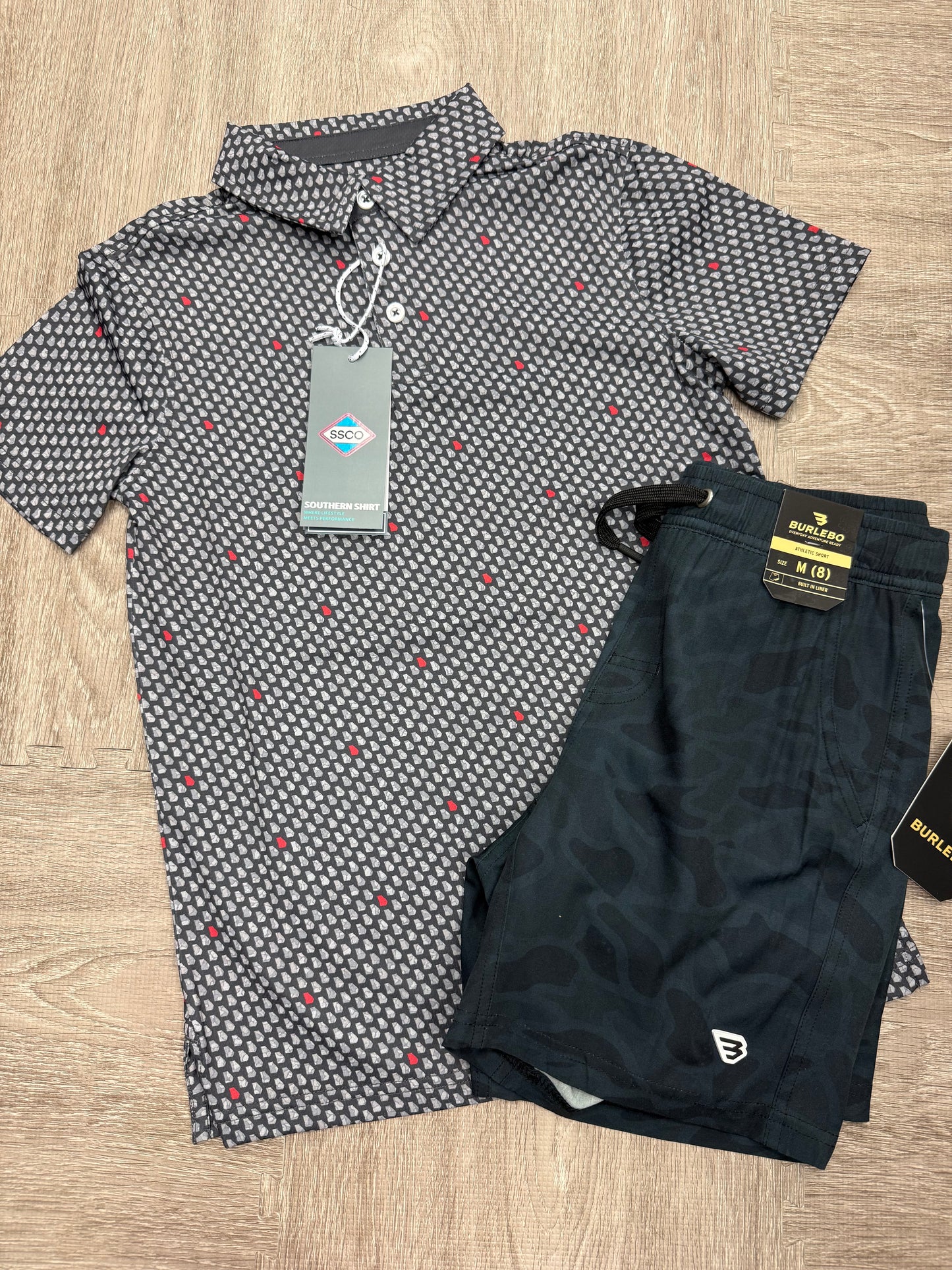 Southern Shirt Co Dawg Walk Camo Polo