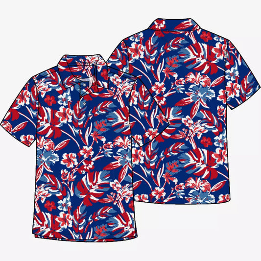 Chubbies Star Spangled Blooms Boys Polo