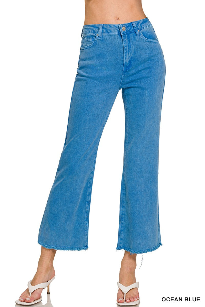 Ocean Blue Zenana Crop Jeans