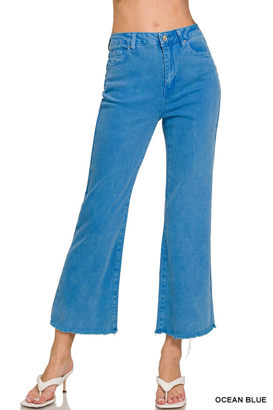 Ocean Blue Zenana Crop Jeans