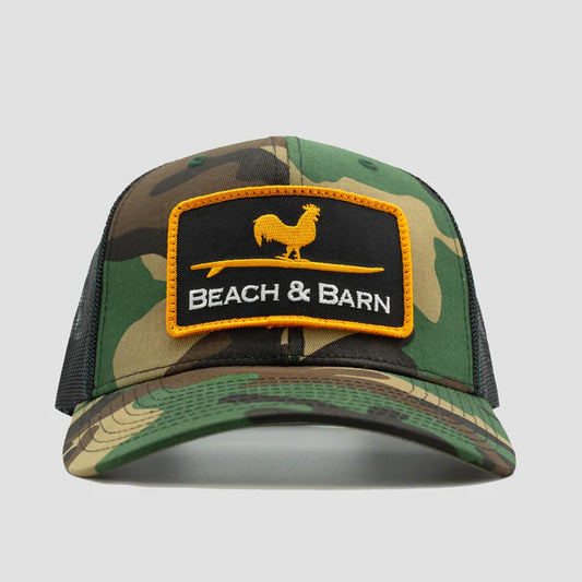 Beach & Barn Hard Work Snapback Camo Hat