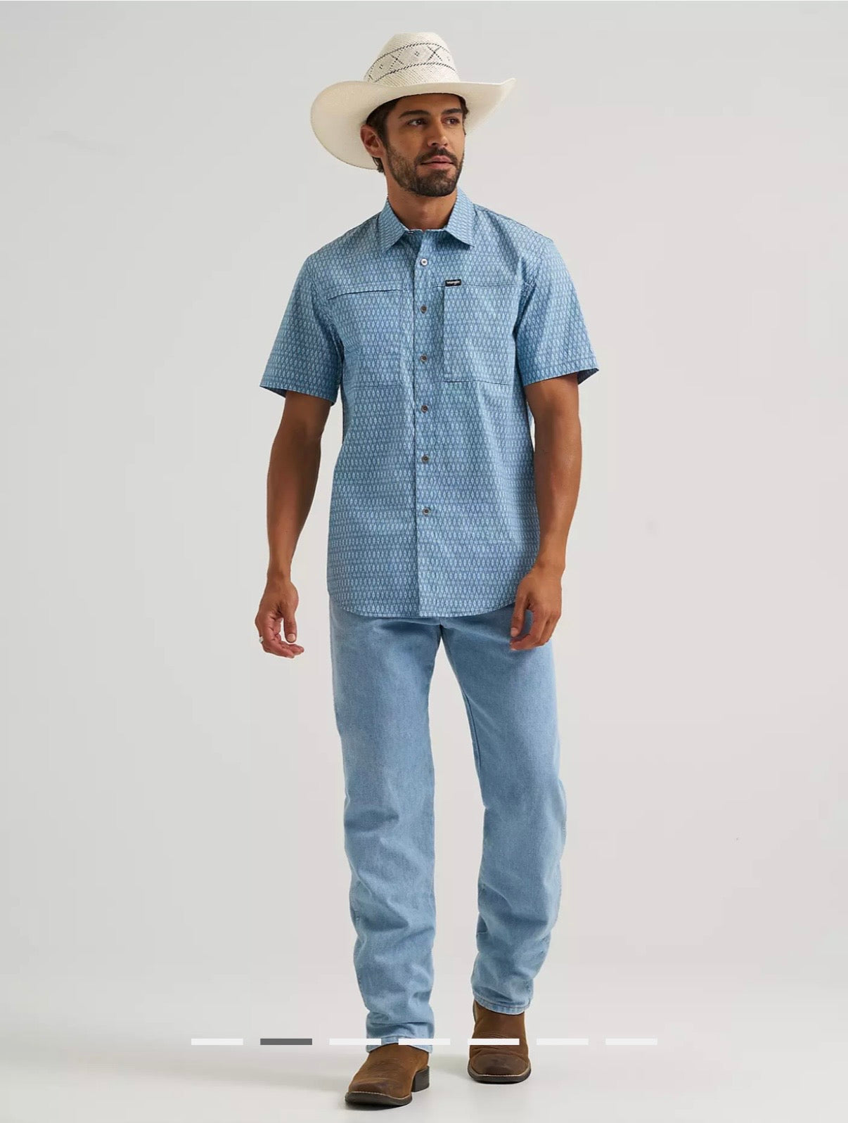 Wrangler Hike Shirt Ditsy Ombré Blue