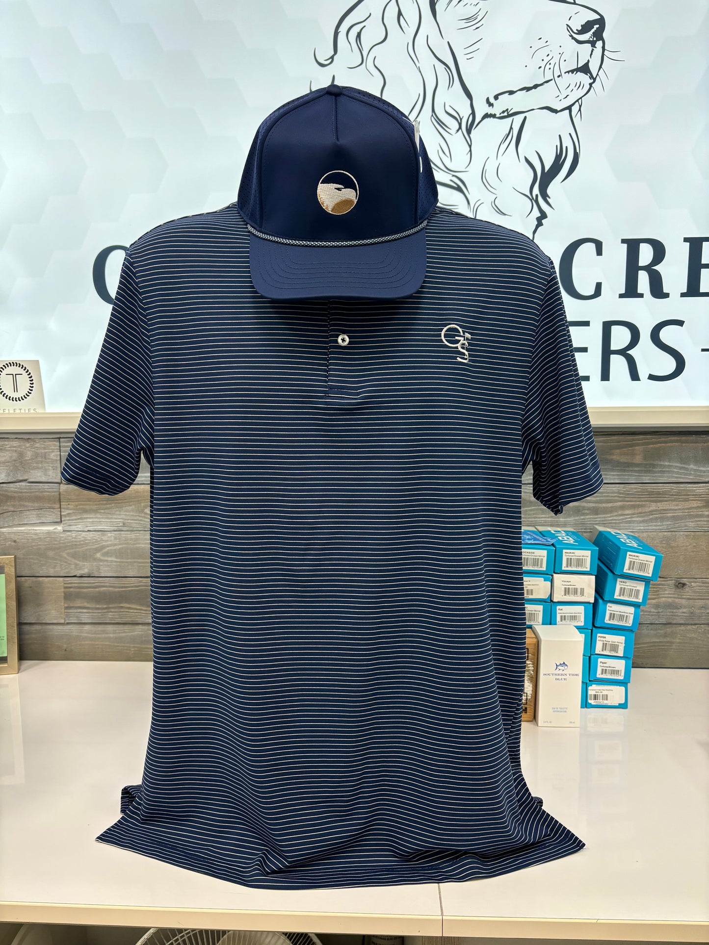 Georgia Southern Polo Navy/Silver