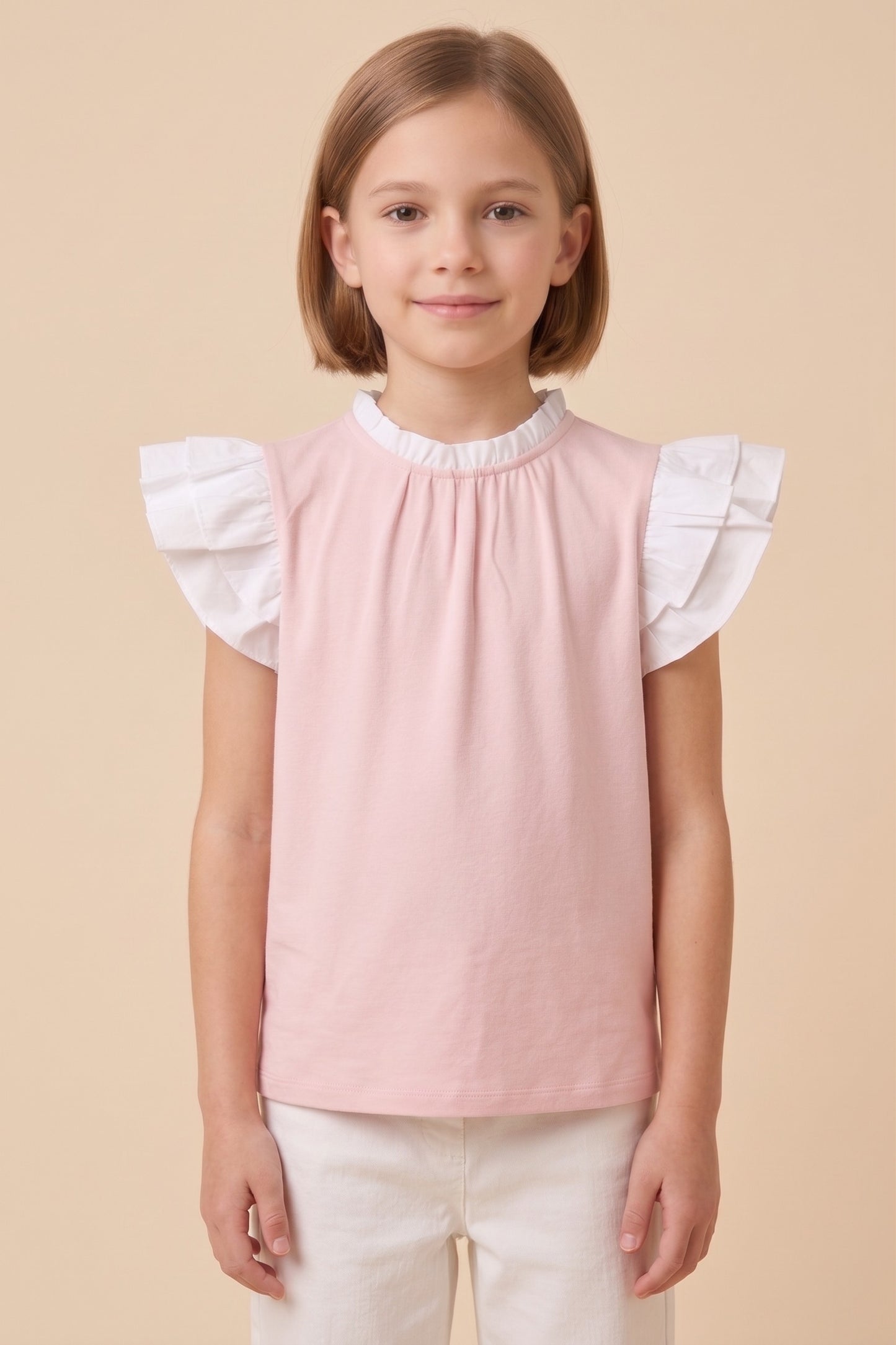Blush in the Mix Top for Girls
