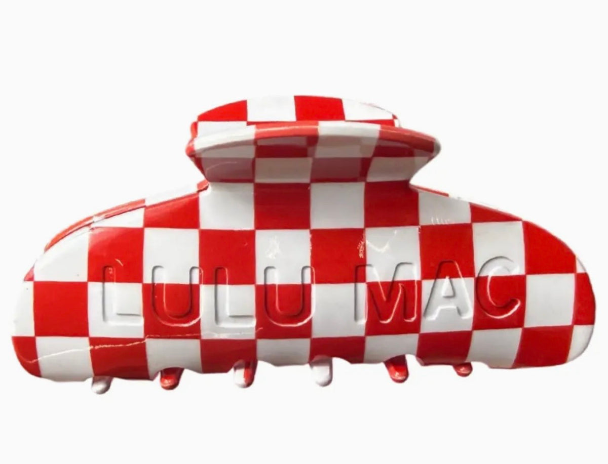 Lulu Mac Checkered Red/White Clip
