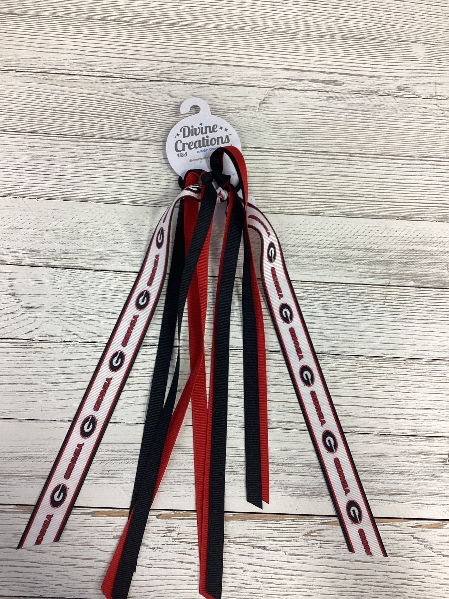 Collegiate Signature Logo Print Streamer Pony - Georgia
