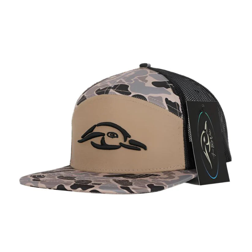 American Flyway Waterfowl 7 Panel Hardwoods II AFW Style w- 3 D Puff and Black Mesh