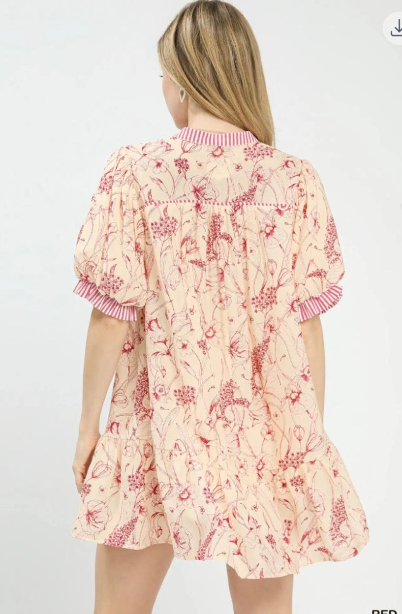 Dare to be Red Mix Dress by Umgee
