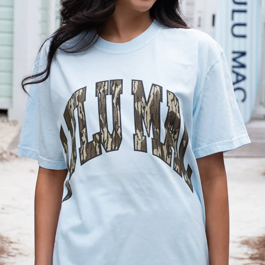 Lulu Mac Mossy Oak Lt Blue Tee