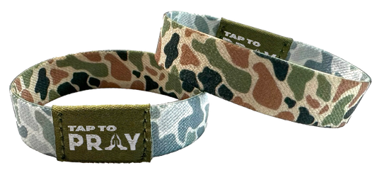Versible Tap to Pray River Rock Camo Wristband