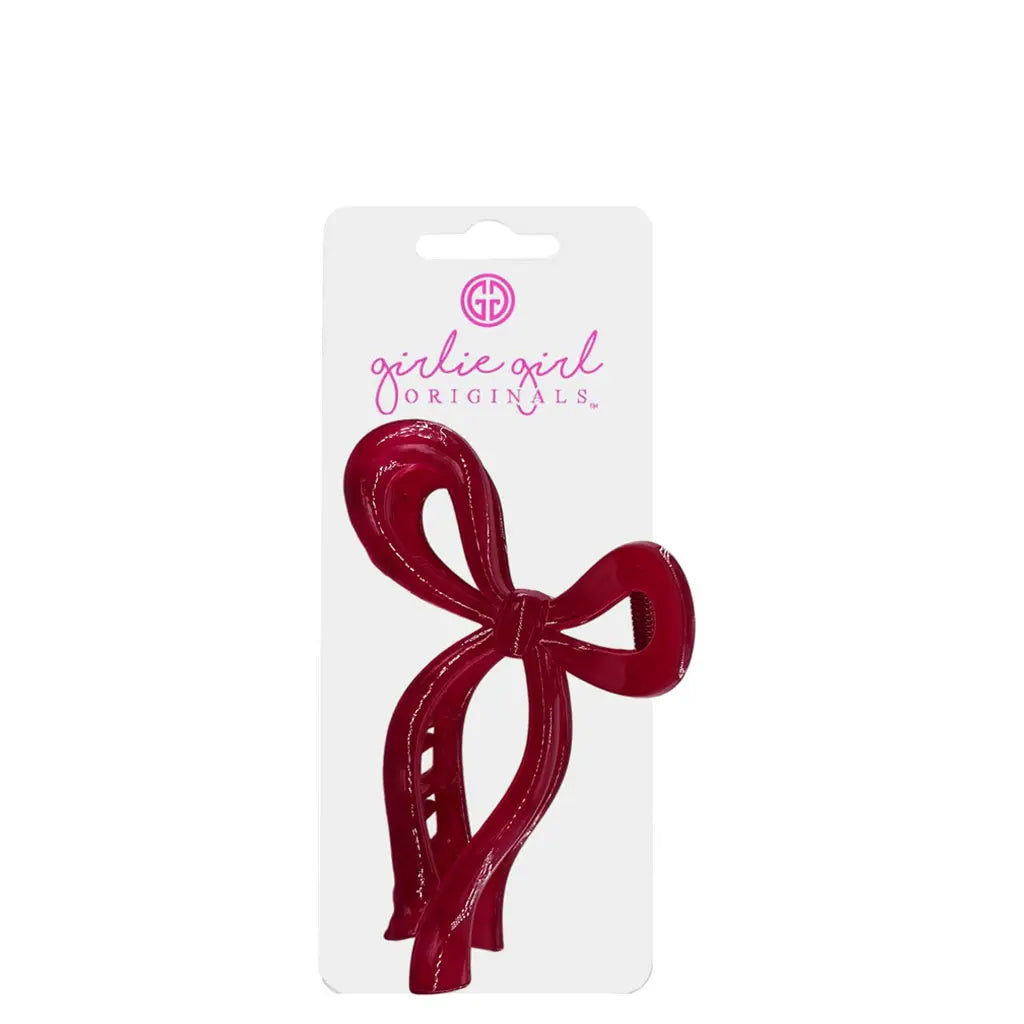 Maroon Bow Clip