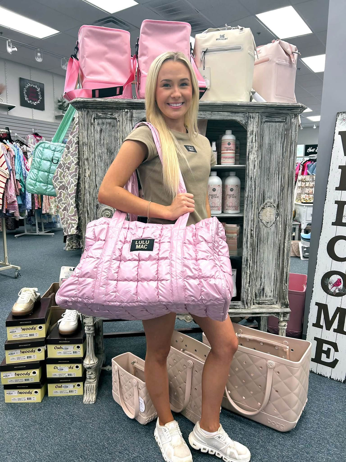 Lulu Mac Rose Gold Duffle Bag