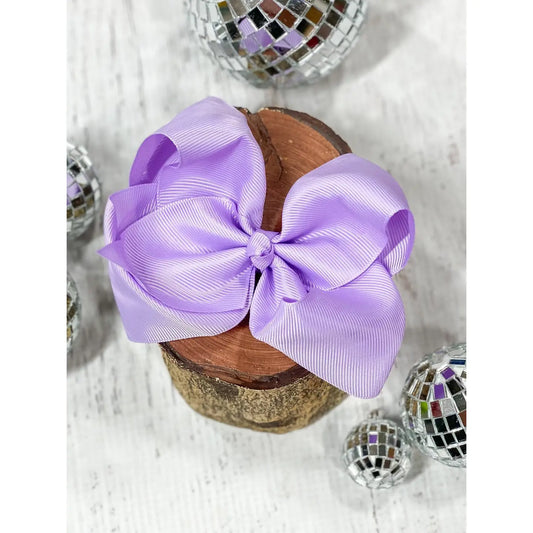 Lavendar Classic Hair Bow 4.5