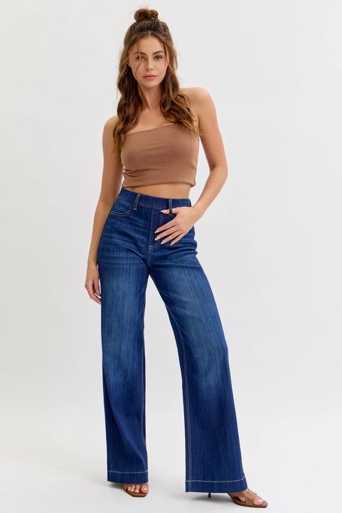Cello Dark Wide Leg Jeans