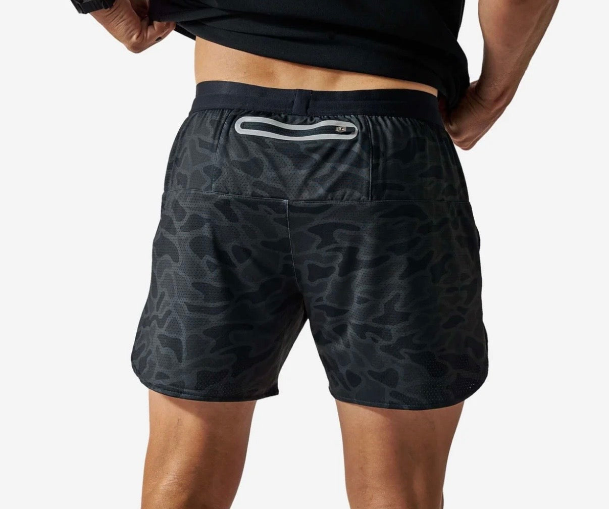 Burlebo Black Camo Mesh Training Shorts