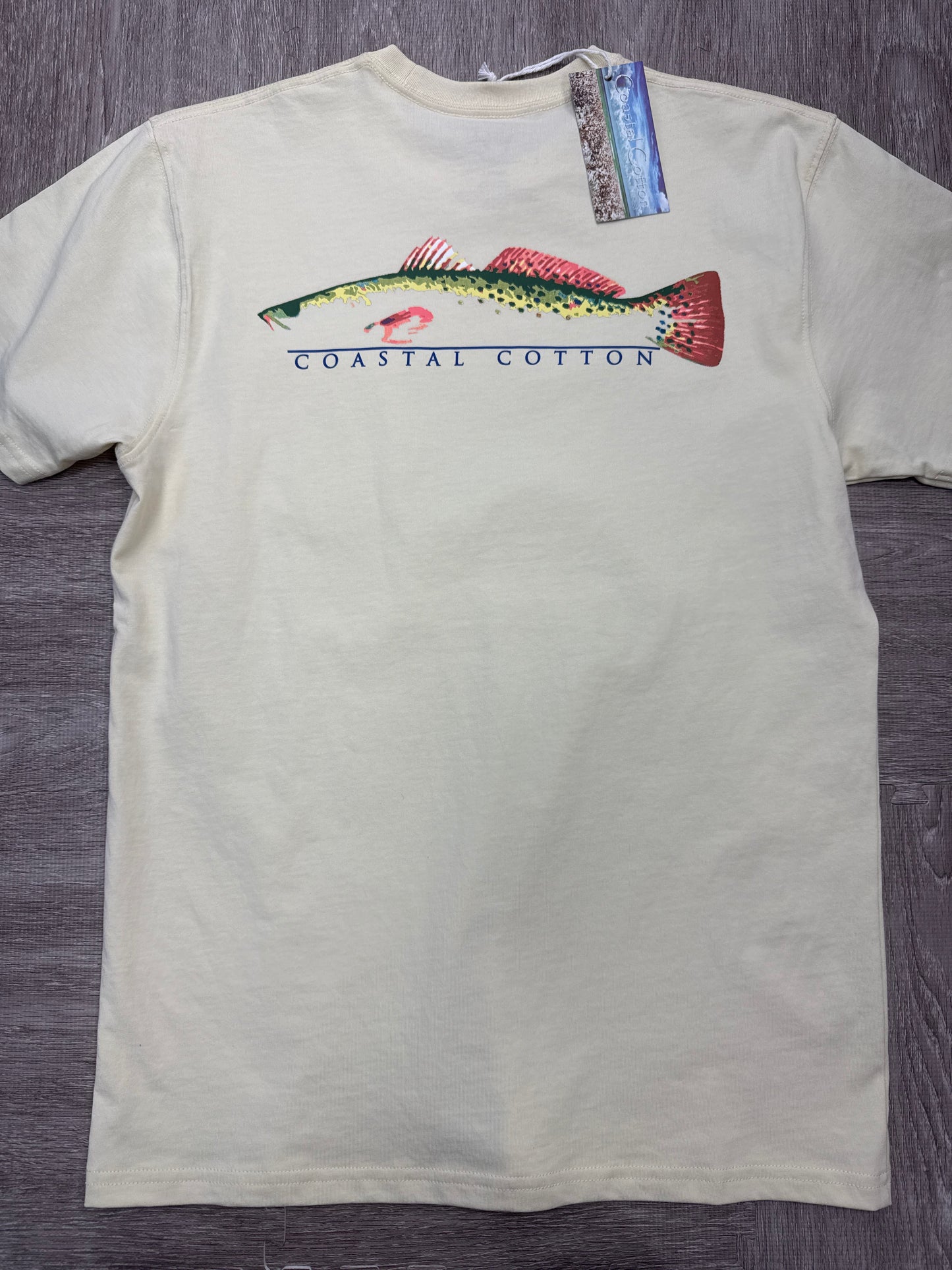 Coastal Cotton Speckled Trout SS Light Yellow