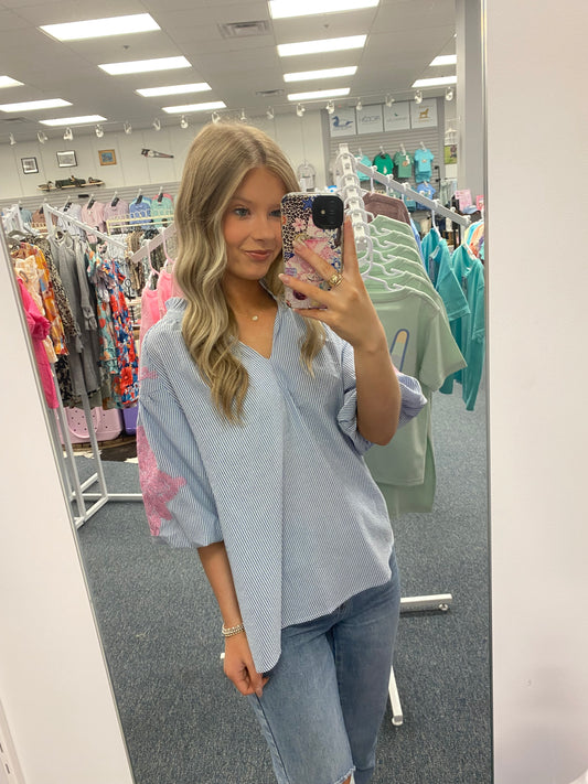 Here and Now Blue Top by Umgee