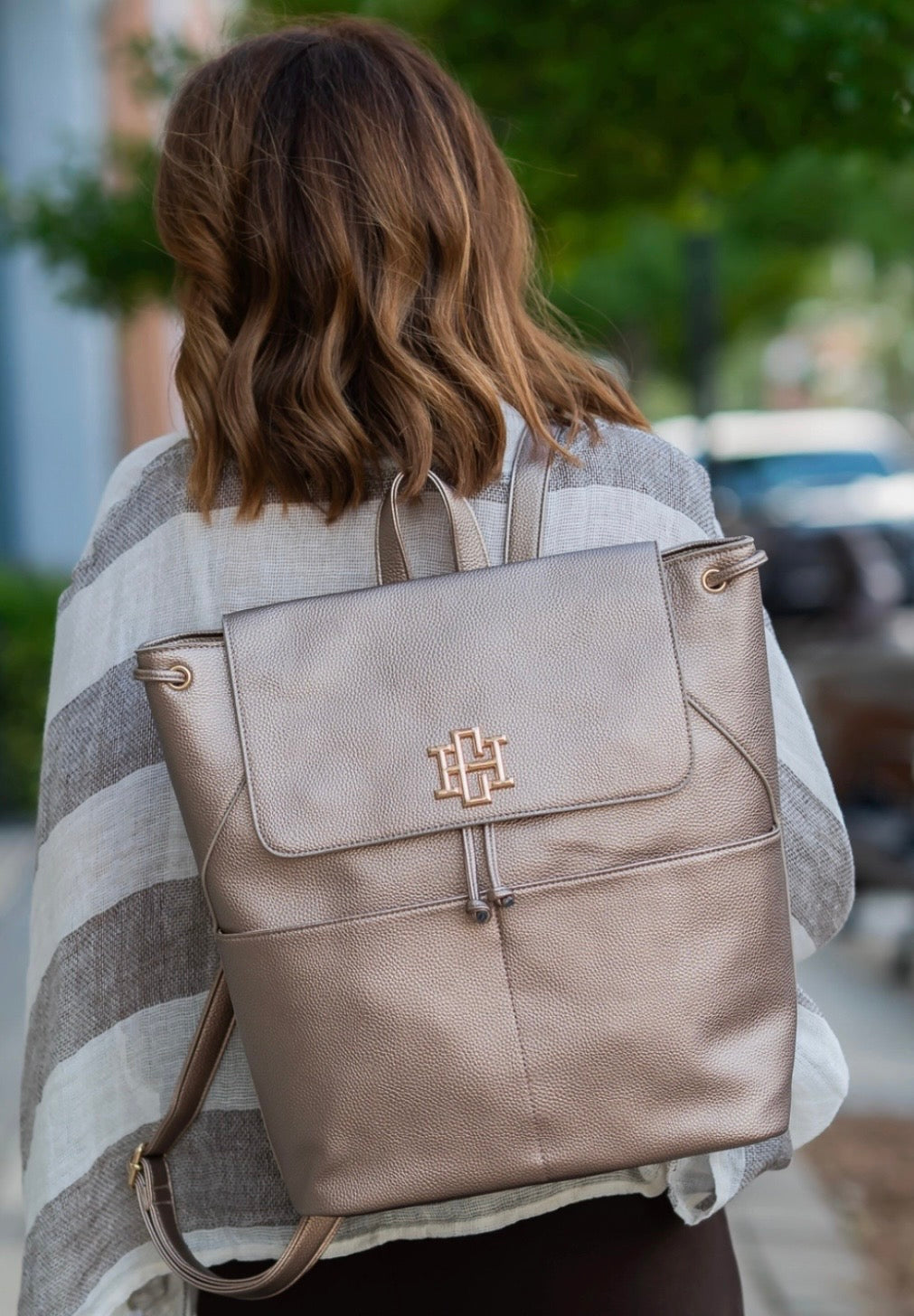 Carolina Hill Bennett Backpack Bronze