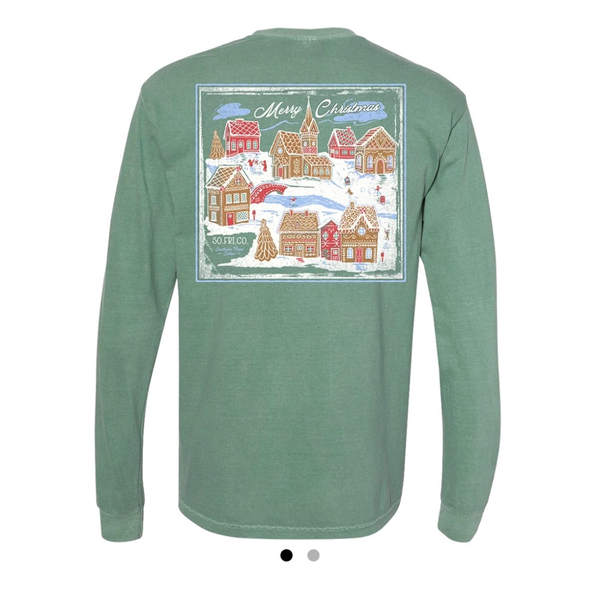 Southern Fried Cotton Winter Village LS Tee