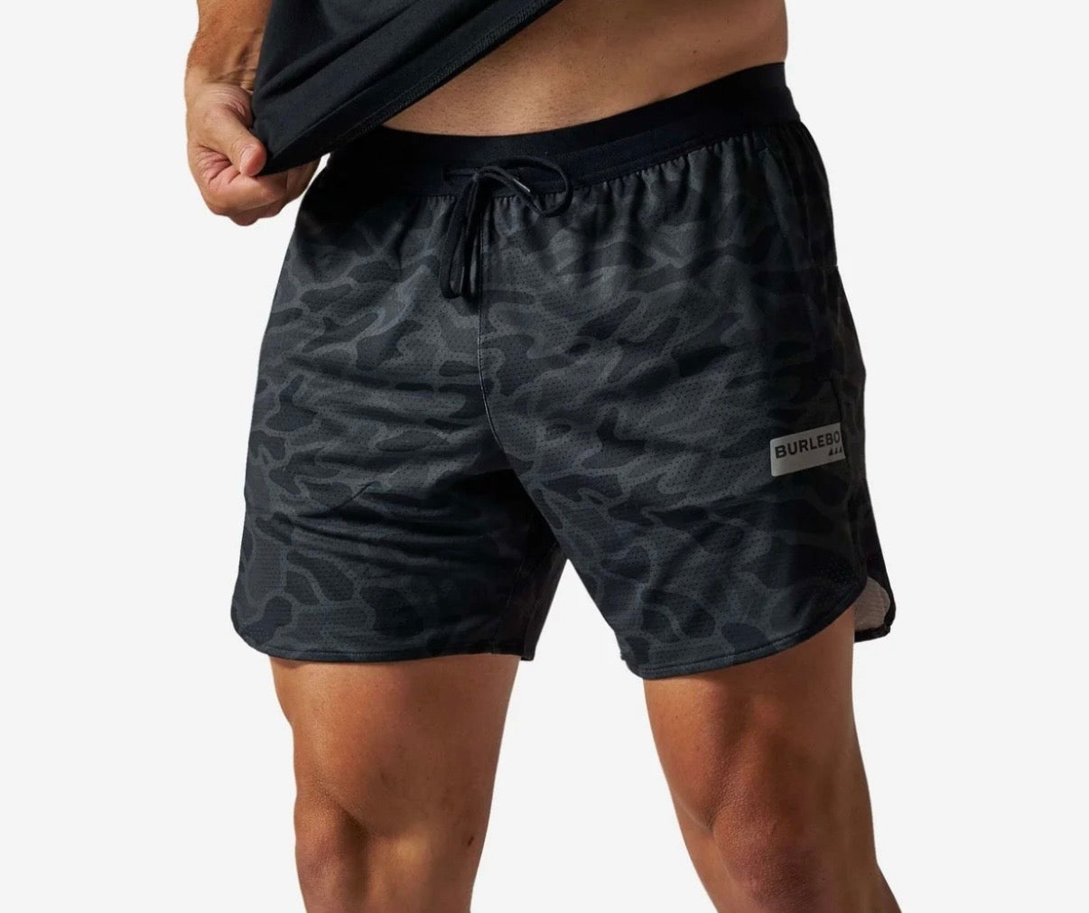 Burlebo Black Camo Mesh Training Shorts