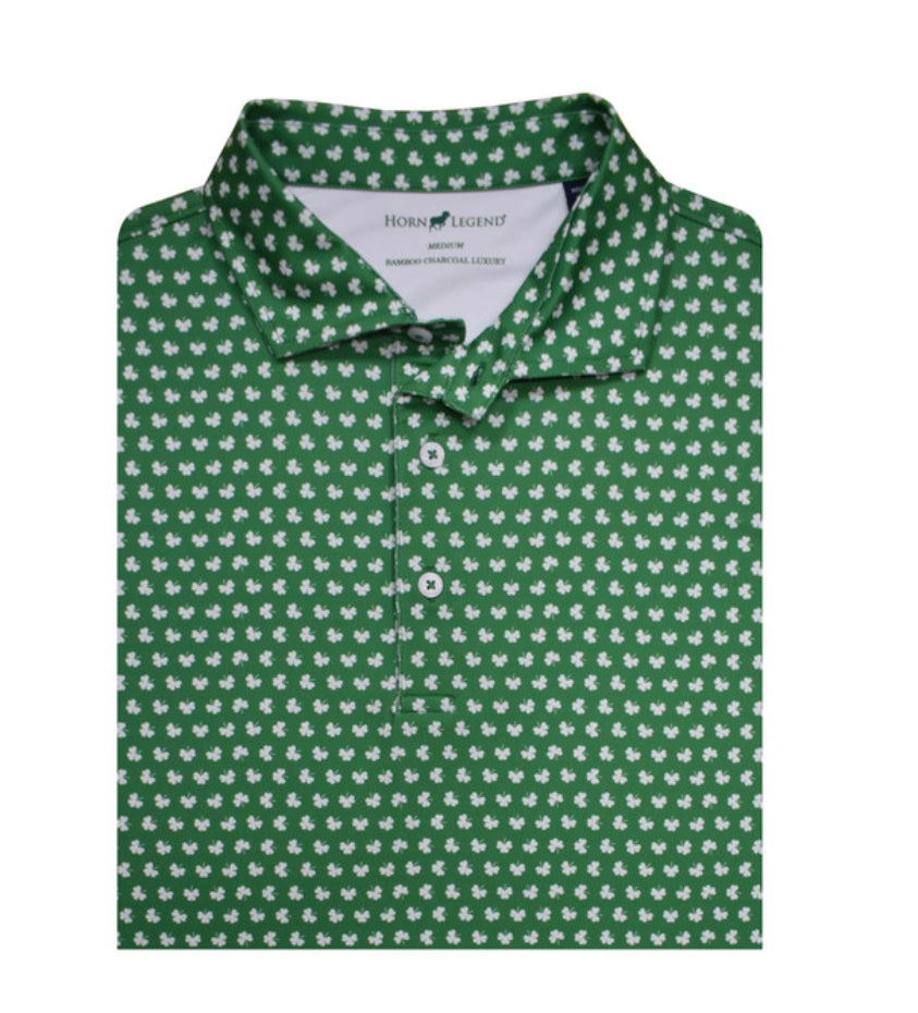 Horn Legend Clover Classic Green Polo St. Patrick's