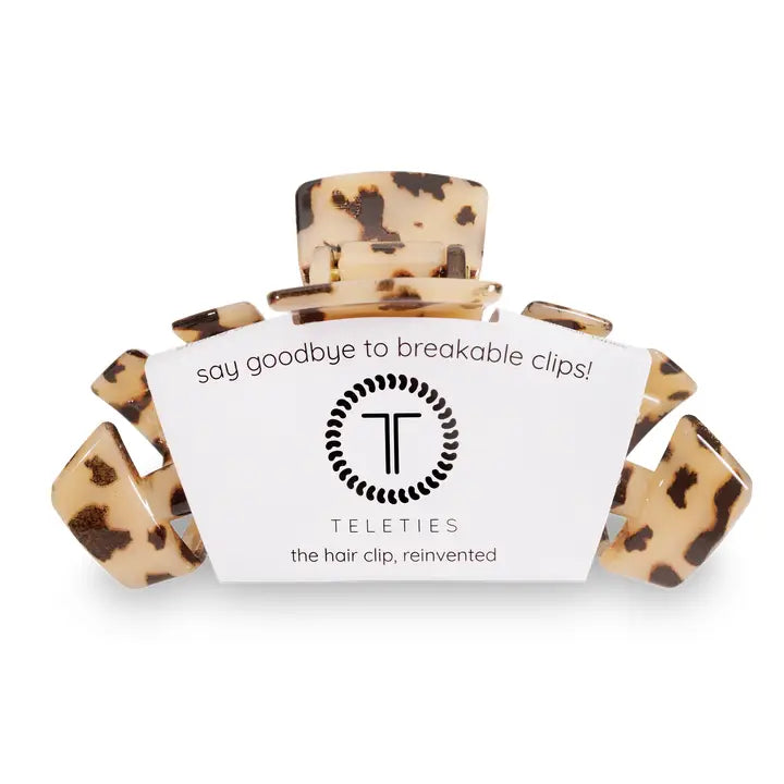 Teletie Large Classic Hair Clip Blonde Tortoise