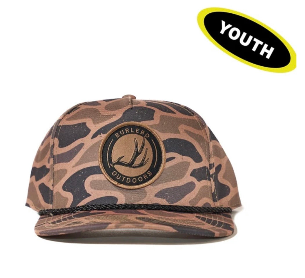 Burlebo Antler Patch Gauge Camo Hat Youth