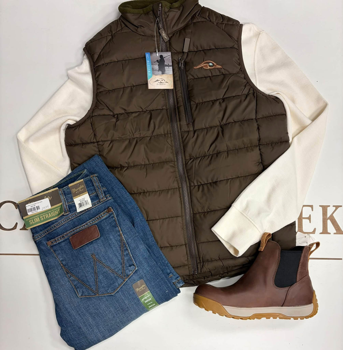 American Flyway Waterfowl Dark Brown Puffer Vest