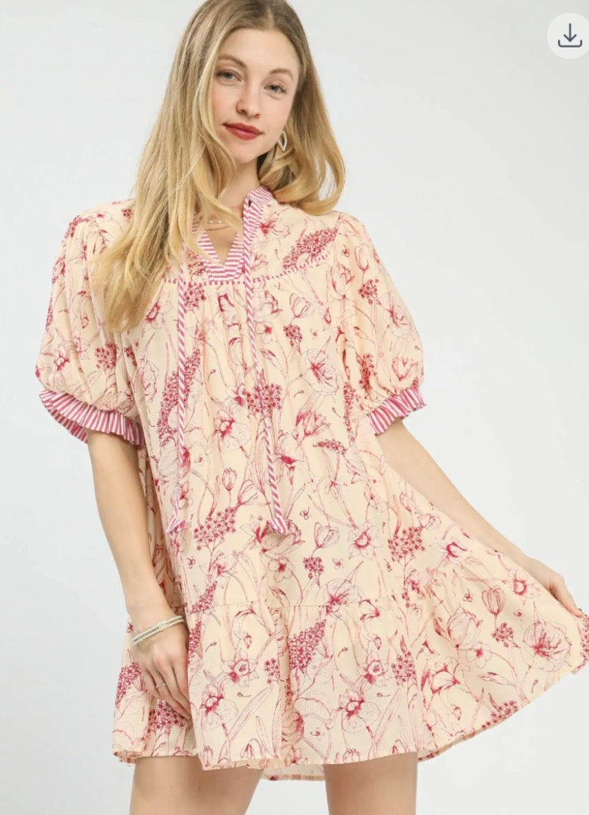 Dare to be Red Mix Dress by Umgee