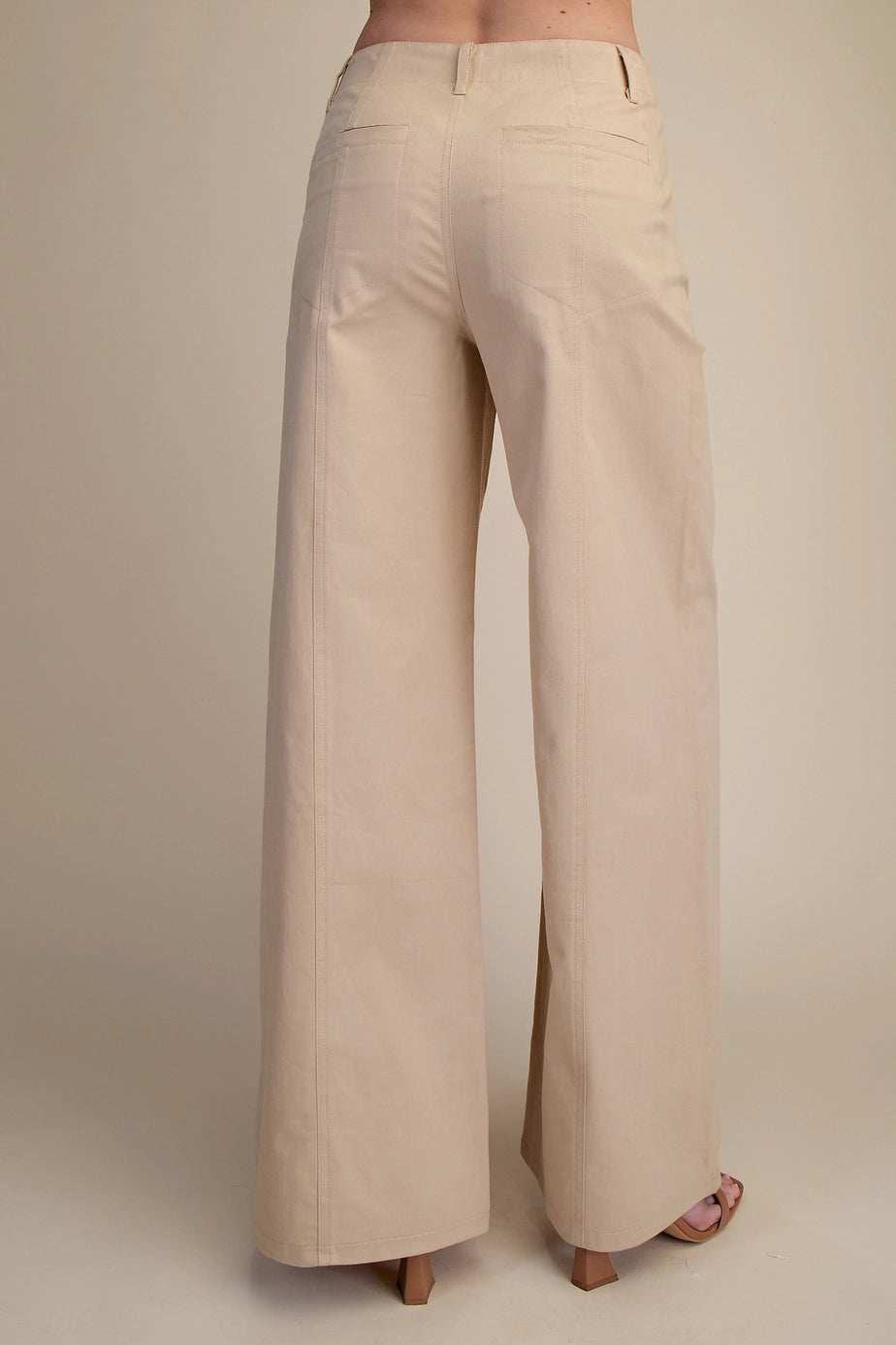 Khaki Wide Leg Pants