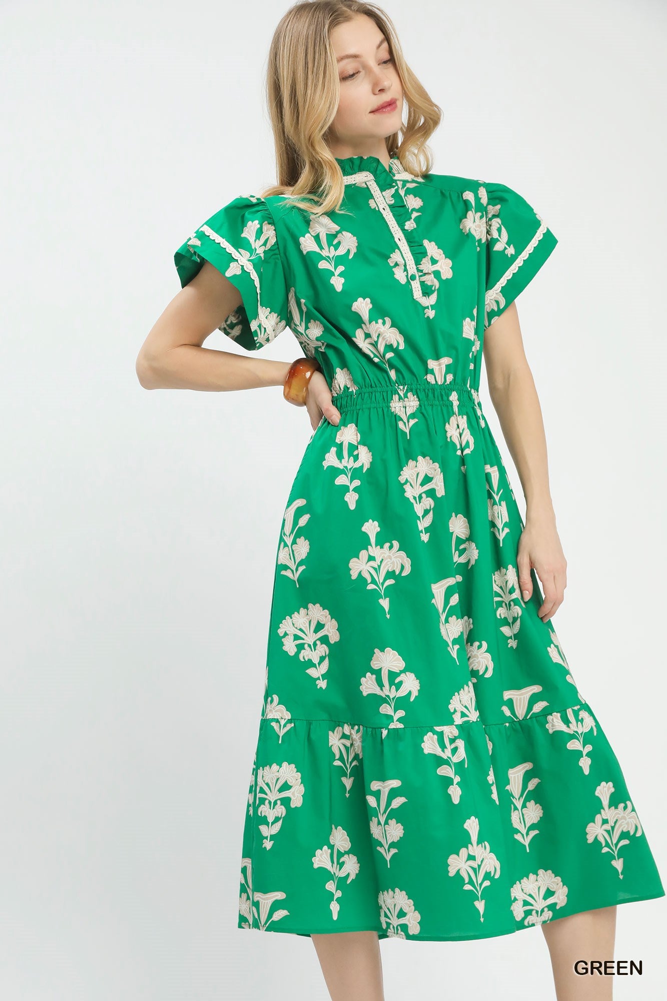 In My Element Green Floral Dress by Umgee