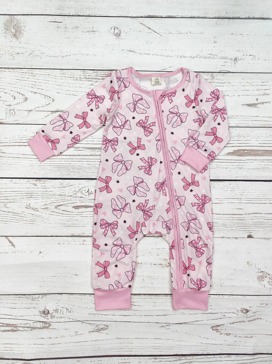 Baby Girl Bow Zippy Sleeper