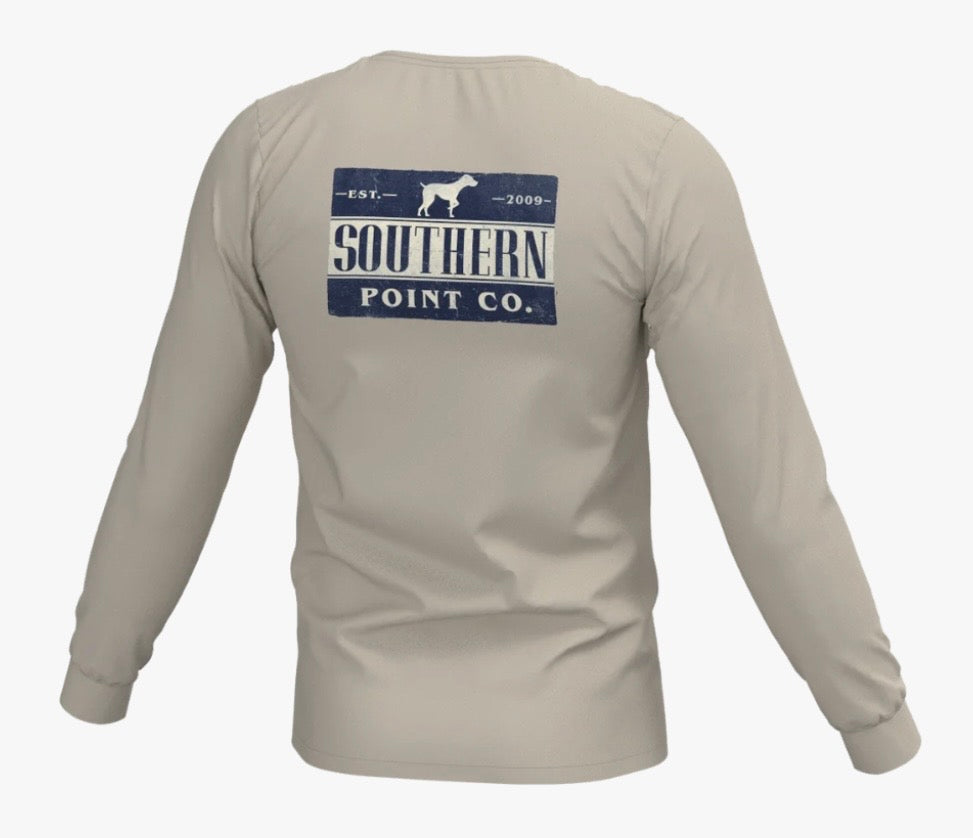 Southern Point Vintage LS Tee in Sandstone