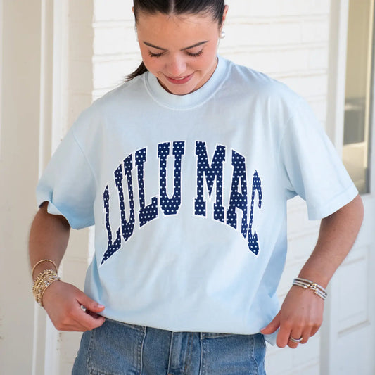 Lulu Mac Polka Dot Chambray T-shirt