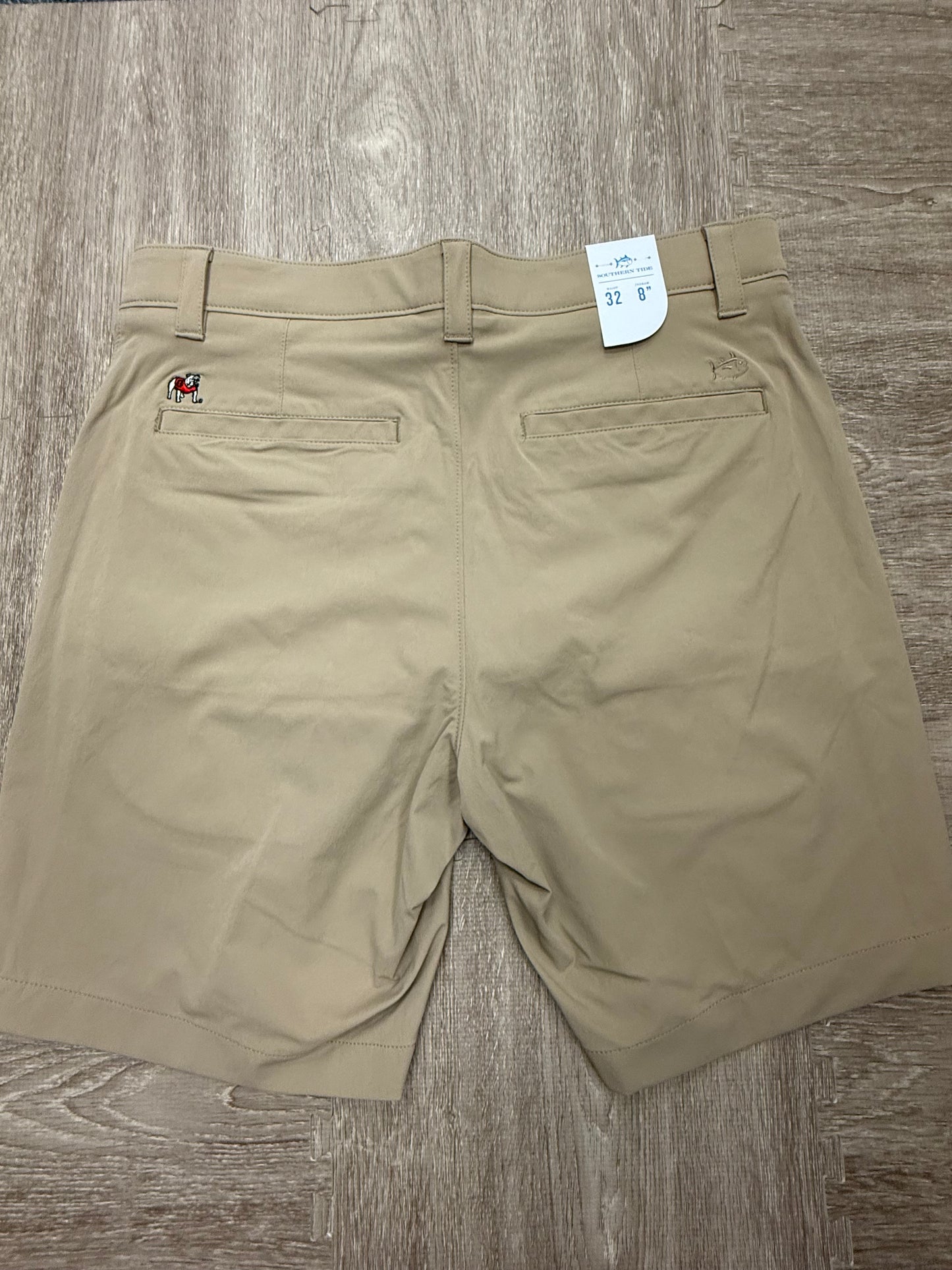 Southern Tide UGA 8" Brrdie Short Sandstone Khaki