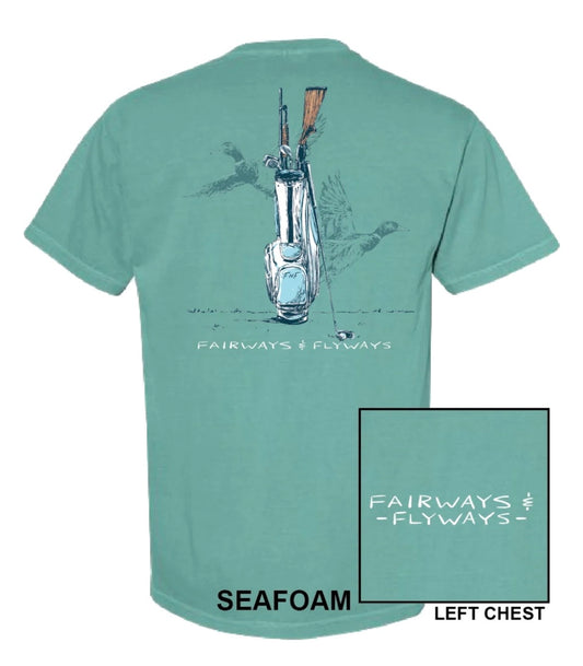 Fairways & Flyways Golf Bag Seafoam T-shirt