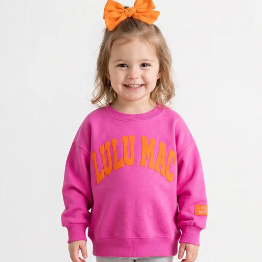 Lulu Mac Pink & Orange Puff Sweatshirt