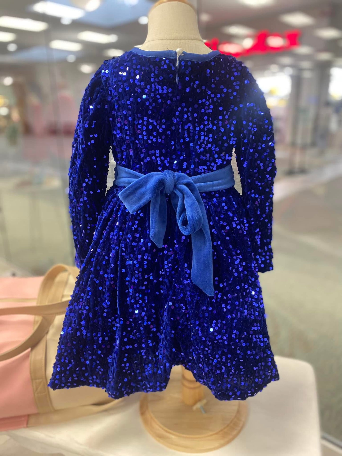 Blue Sequin Dress