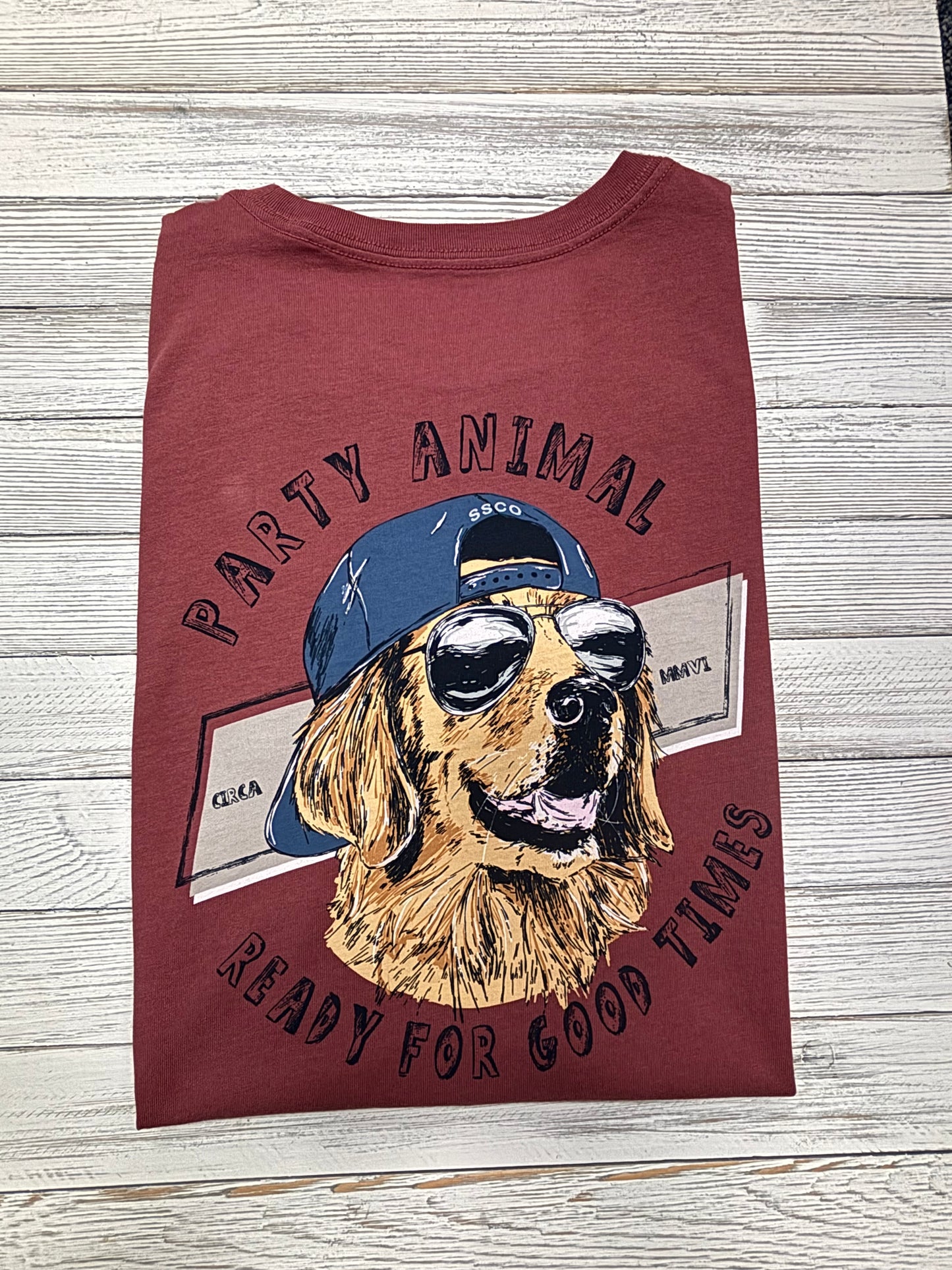 SSCO Party Animal SS Tee in Red River