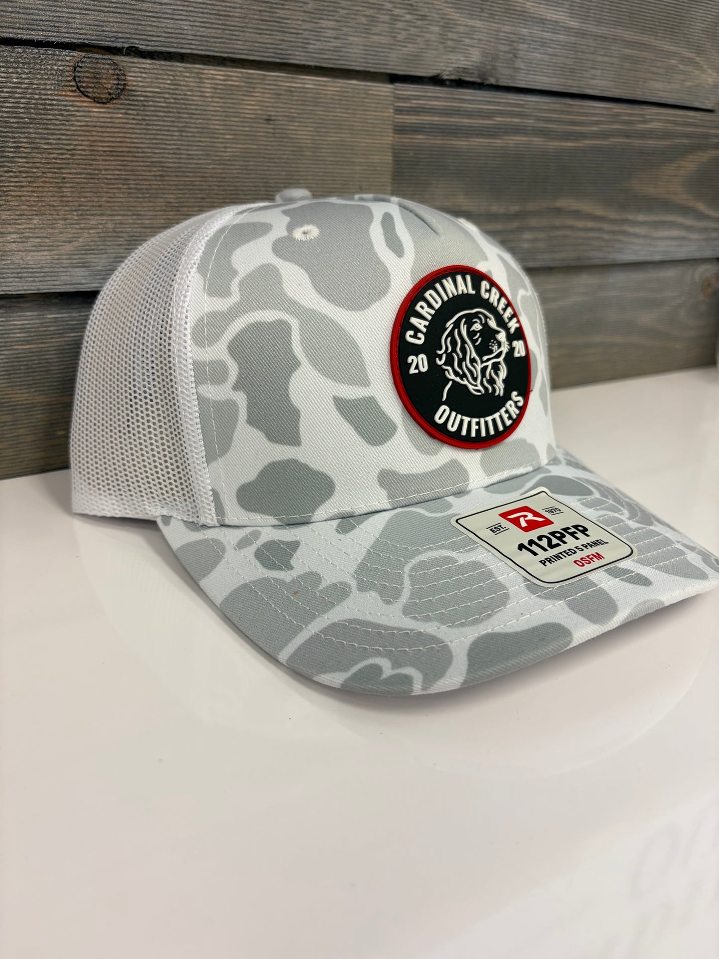 Cardinal Creek Logo White Camo Hat
