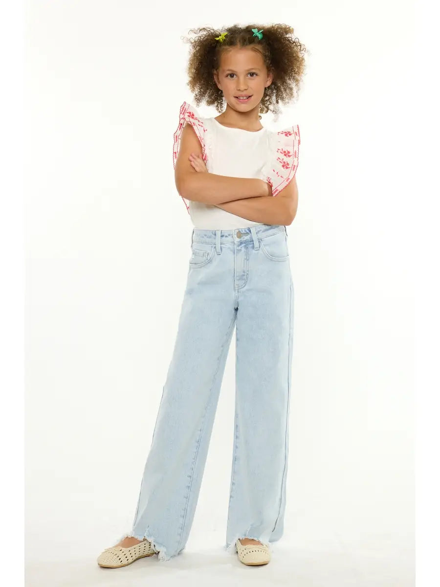 Kan Can Wide Leg Jeans Light Wash