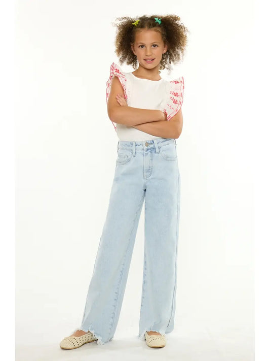 Kan Can Wide Leg Jeans Light Wash