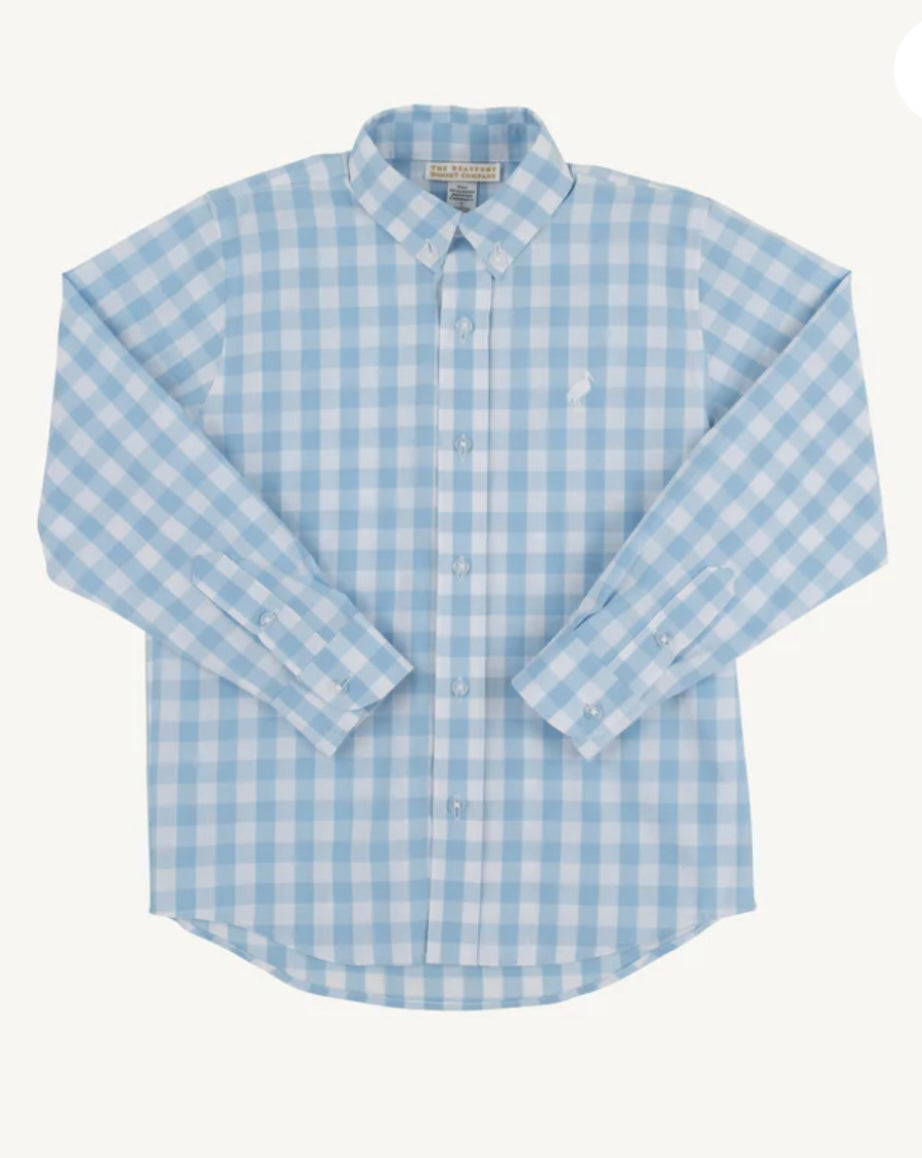 Beaufort Bonnet Barrington Blue Check w/Worth Avenue White Dress Shirt