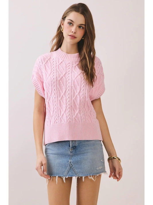 Pink Ribbed Sweater by TCEC