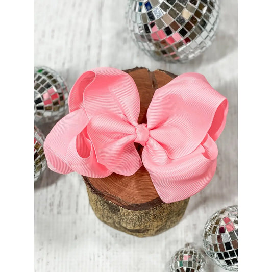Pink Classic Hair Bow 4.5