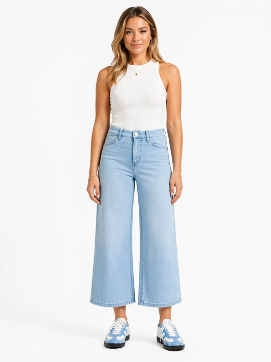 1822 Denim Better Butter Wide Leg Crop Jeans