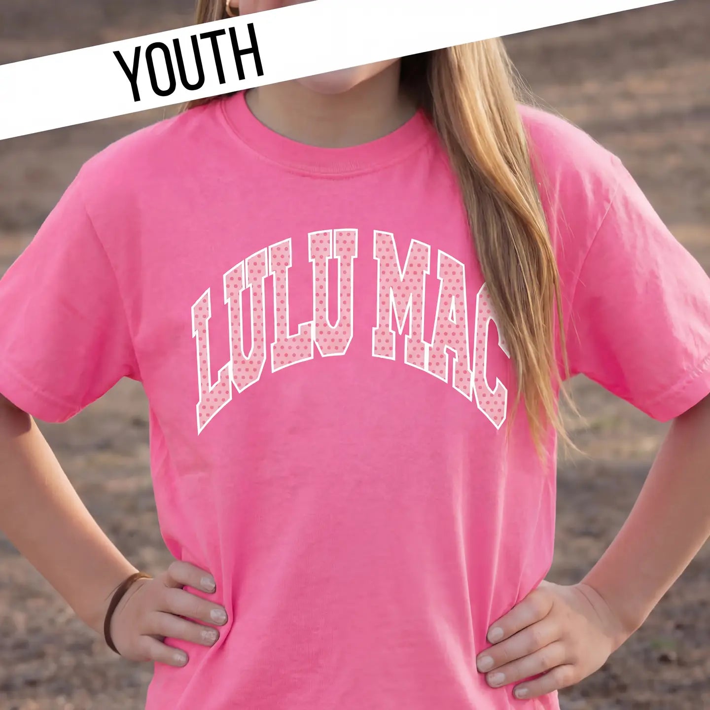 Lulu Mac Youth Neon Pink Comfort Color Tee